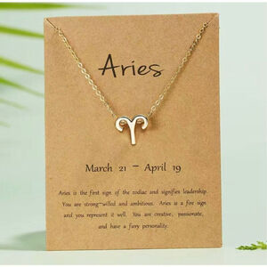 New Gold Astrology Constellation Necklace Aries
